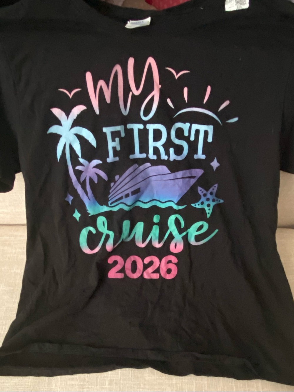 My First Cruise 2026 Graphic Tee - with Pastel Ombre Print